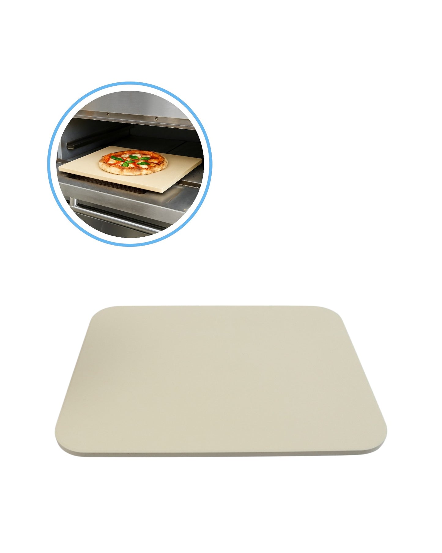 Piedra Refractaria de Cordierita 38x30x1.2cm – Ideal para Pizza, Pan y Horno Convencional