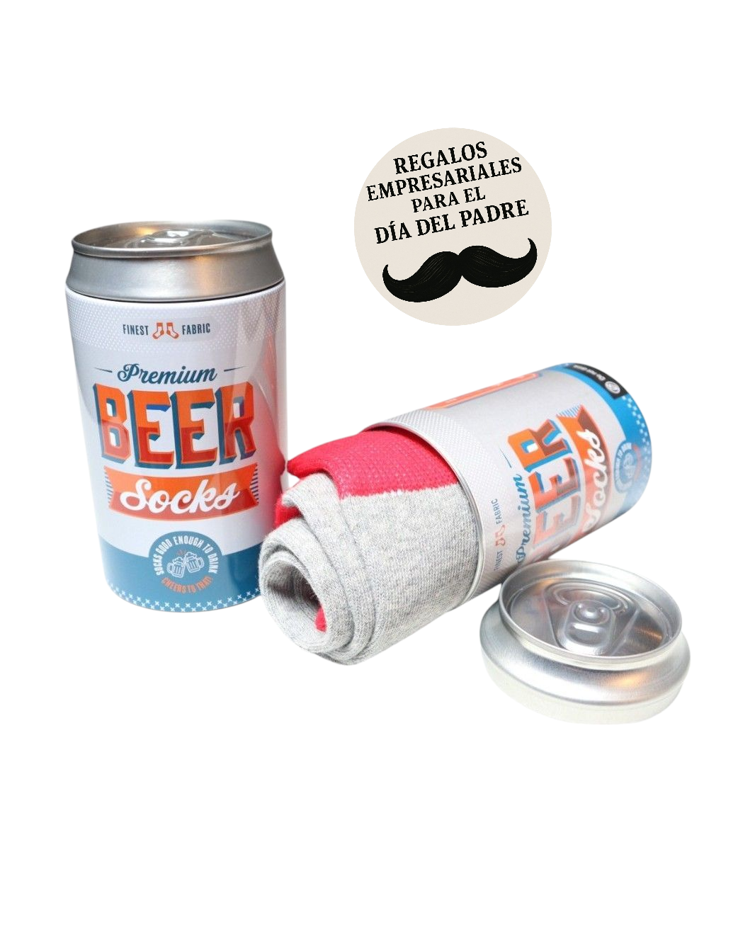 Calcetines en Lata de Cerveza - Regalo Original para Hombres, Día del Padre, Navidad o Eventos Empresariales