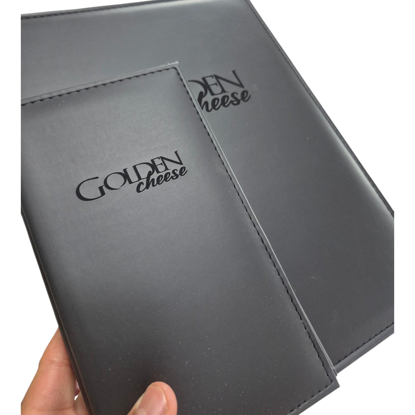 Portamenú Doble en Cuero Sintético Negro o Miel – Tamaño Carta | Ideal para Bares, Restaurantes, Hoteles - La Coctelera