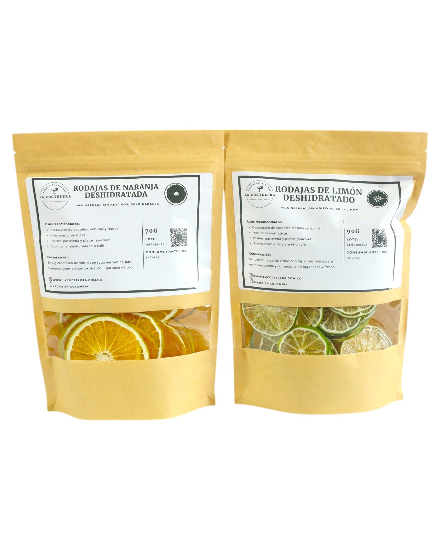 Rodajas de Cítricos Deshidratados – 100 % Naturales | para Coctelería, Infusiones y Repostería