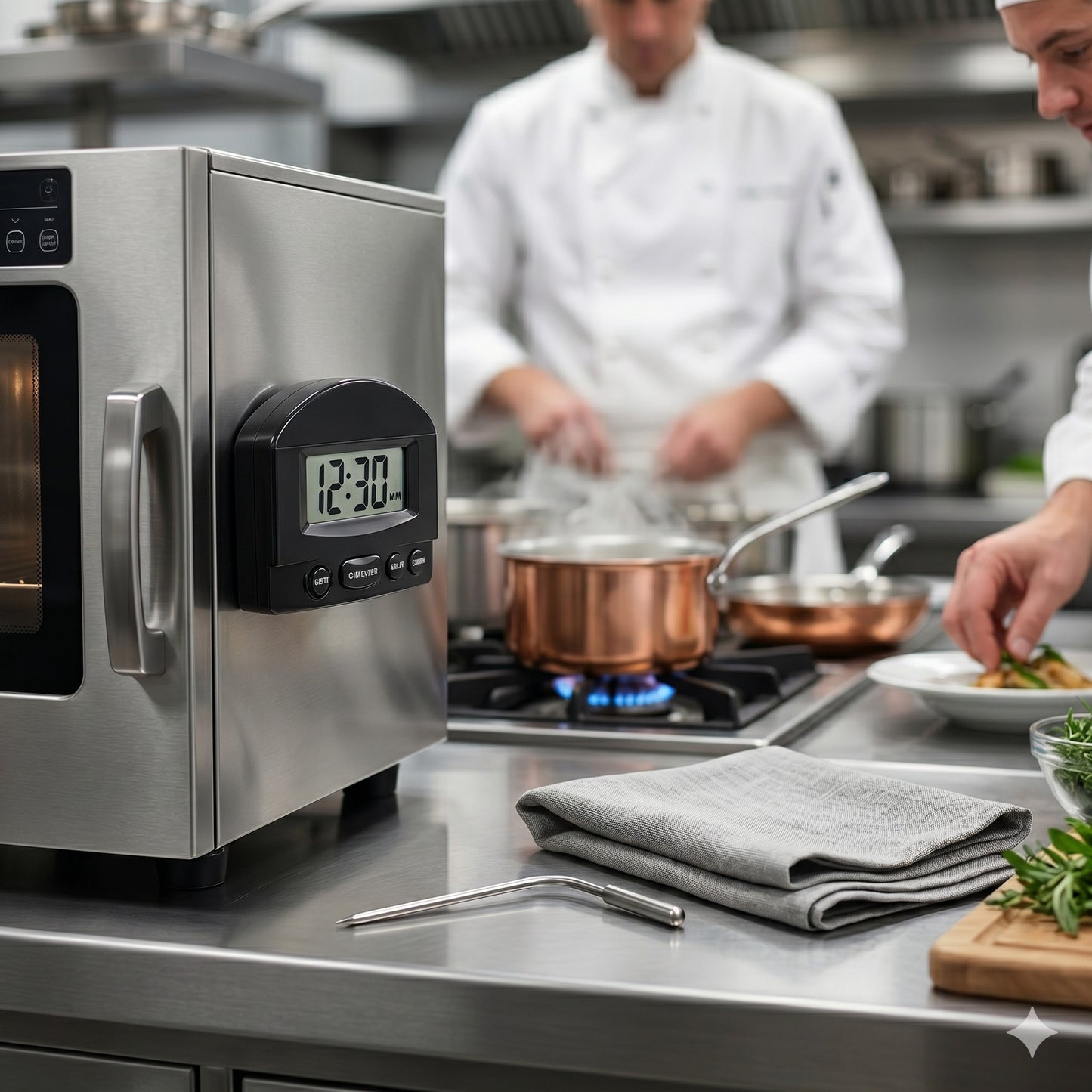 Temporizador Digital de Cocina Profesional - Pantalla Grande, Imán y Clip de Sujeción | Cafeterías y Restaurantes - La Coctelera