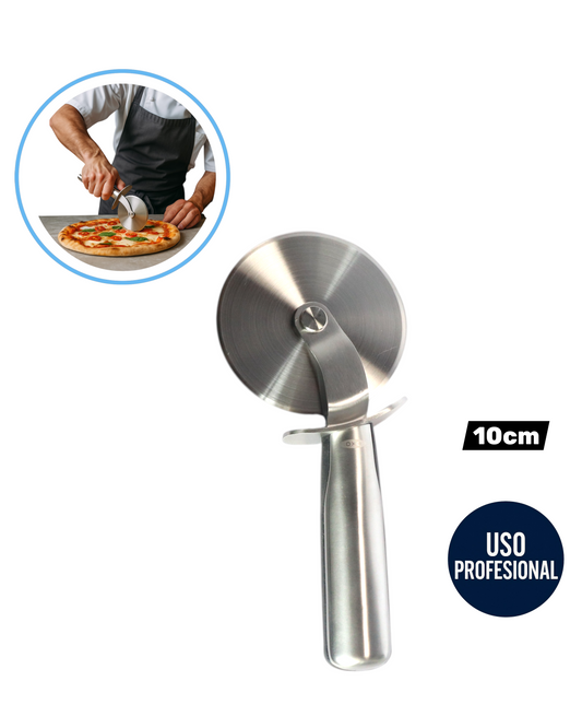 Cortador de Pizza Profesional en Acero Inoxidable 10cm /4" - Mango Antideslizante