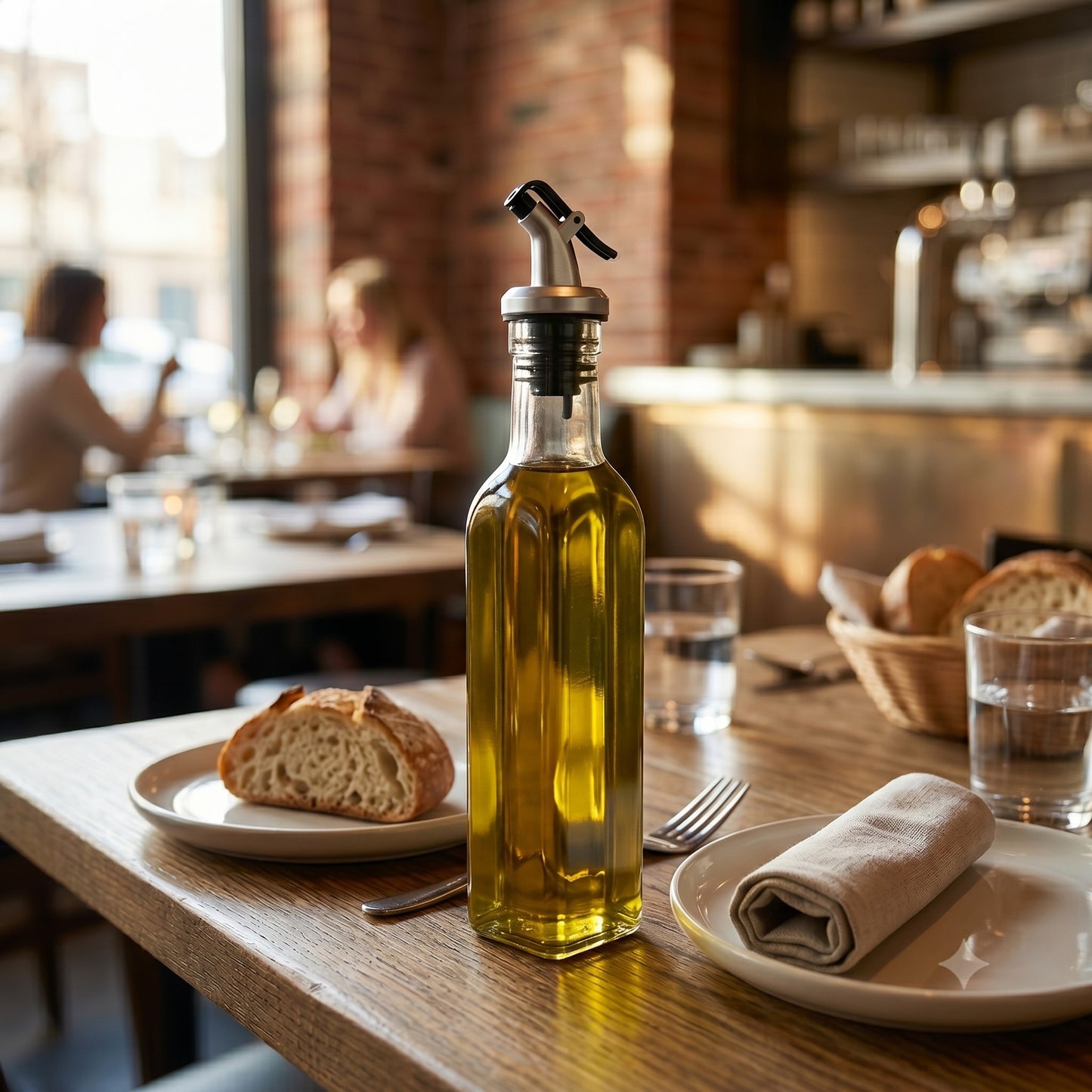 Botella Aceitera de Vidrio con Pico Dosificador 250 /500ml | para Restaurantes, Bares y Hoteles