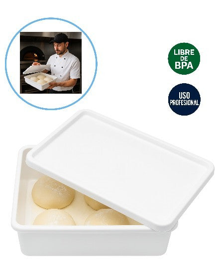 Caja de Fermentación para Masa – Profesional, Libre de BPA, Apilable y con Tapa