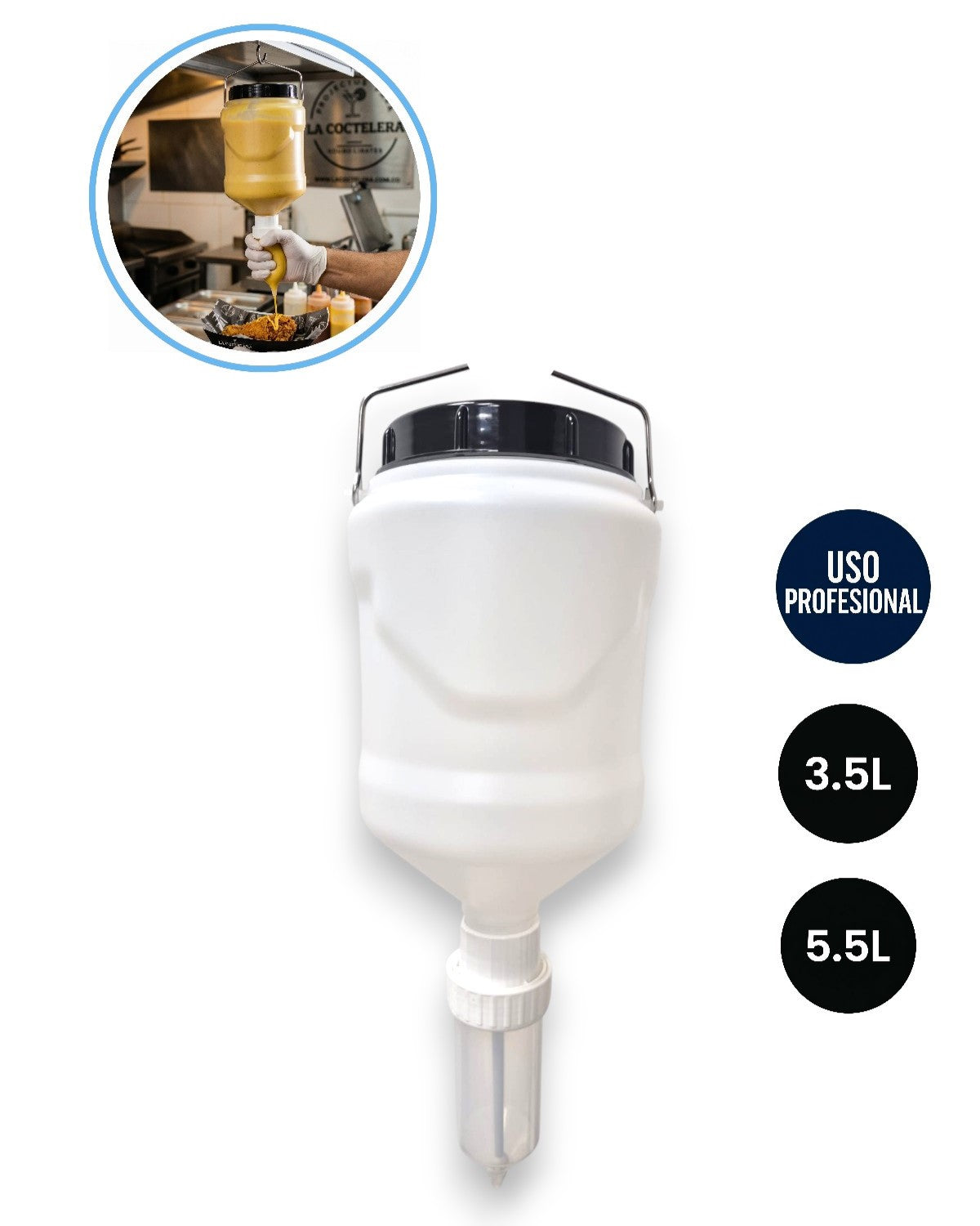dispensador de salsas colgante