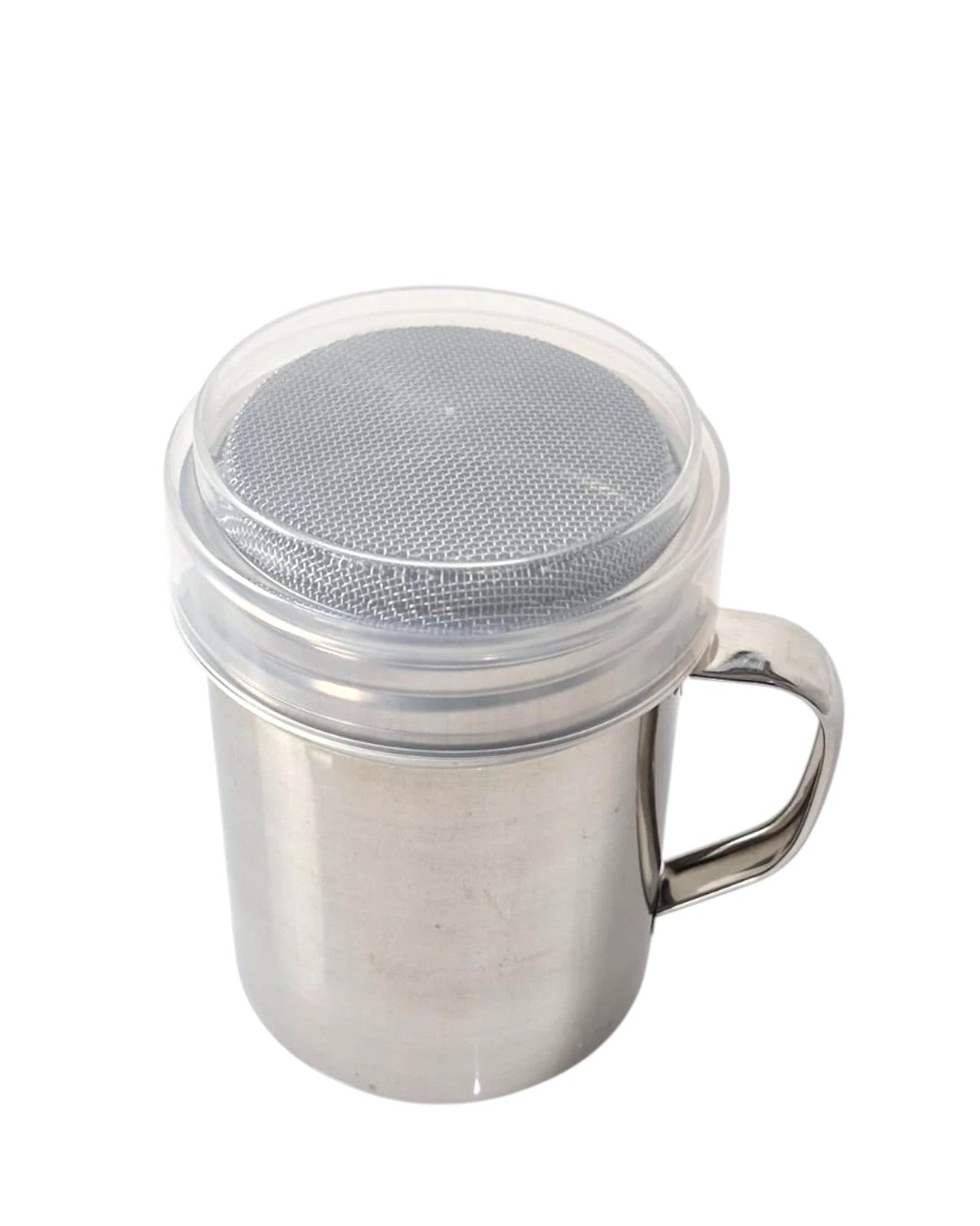 Espolvoreador Profesional Premium de Acero Inoxidable 304 - Tapa Anti-Humedad y Asa | Baristas y Repostería