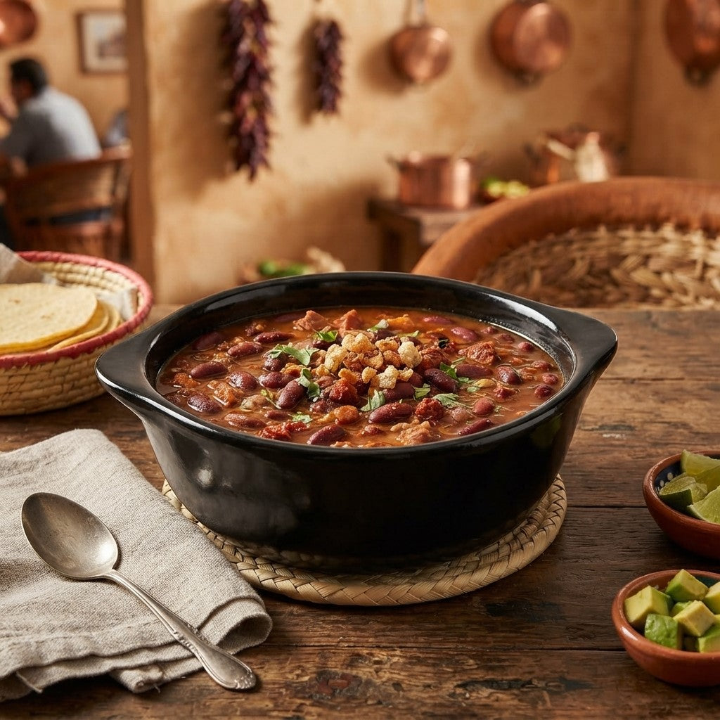 Cazuela de Cerámica Negra para Frijoles, Sopas y Cremas - 400 ml y 600 ml | Restaurantes Típicos