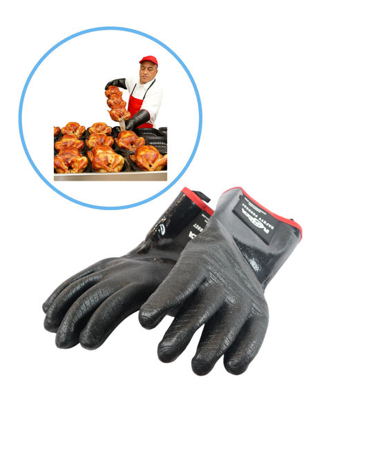 Guantes Profesionales Resistentes al calor 500°C | Especial para BBQ, freidoras y ahumadores