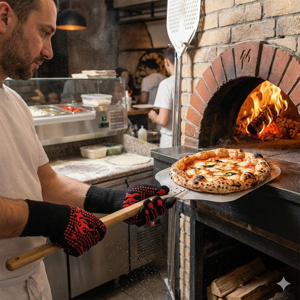 Guantes Térmicos Profesionales de Aramida (96%) Hasta 500°C – Para BBQ, Hornos y Pizzería