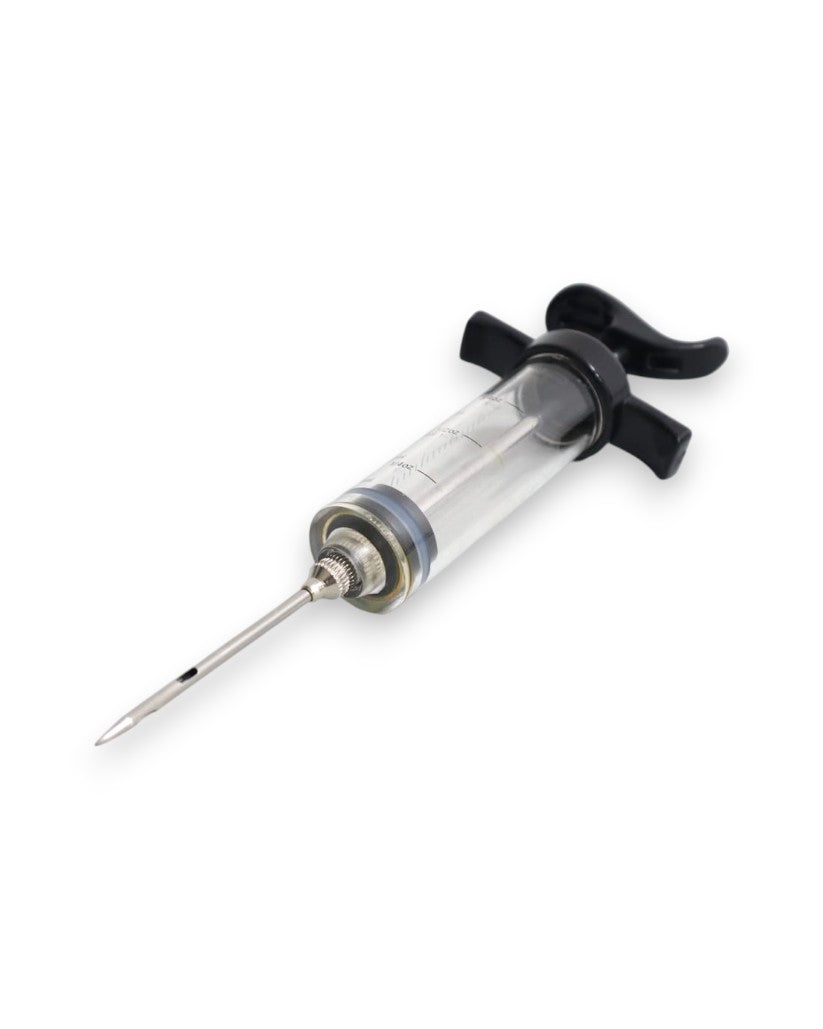 Jeringa Inyector de Marinado Profesional de 1 oz (30 ml) en Acero Inoxidable y Polímero Libre de BPA
