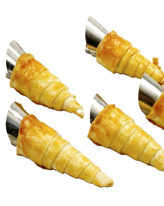 Set de Moldes Cónicos para Croissants y Conos de Repostería – Acero Inoxidable x 3u