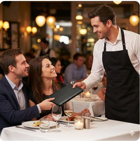 Carpeta Porta Cuentas en Cuero Sintético Premium 25x14,5cm | Ideal para Restaurantes, Bares y Hoteles - La Coctelera