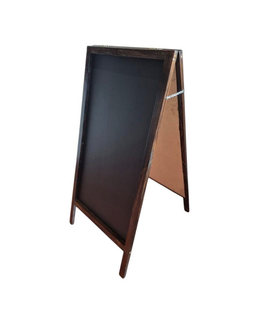 Pizarra Rompetráfico de Madera Tipo Caballete 52x110cm | Restaurantes, Bares y Cafeterías - La Coctelera