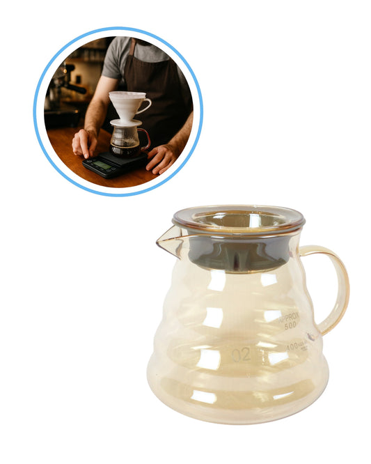 Server de Vidrio 500 ml para Café Filtrado – Barista Profesional