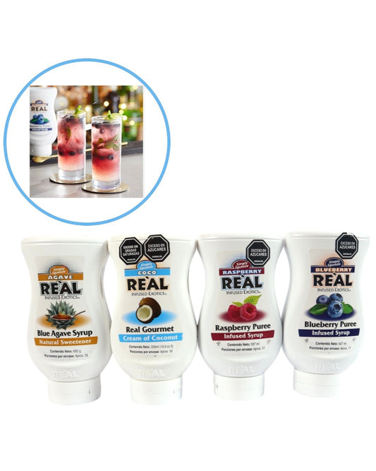 Syrups y Purés Real Infused Exotics® – Con Fruta Real | Para Coctelería y Repostería Profesional
