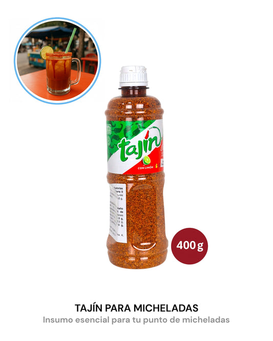 Tajín 400g para Michelada | Condimento Esencial para Bares Móviles, Cocina Mexicana y Foodtrucks