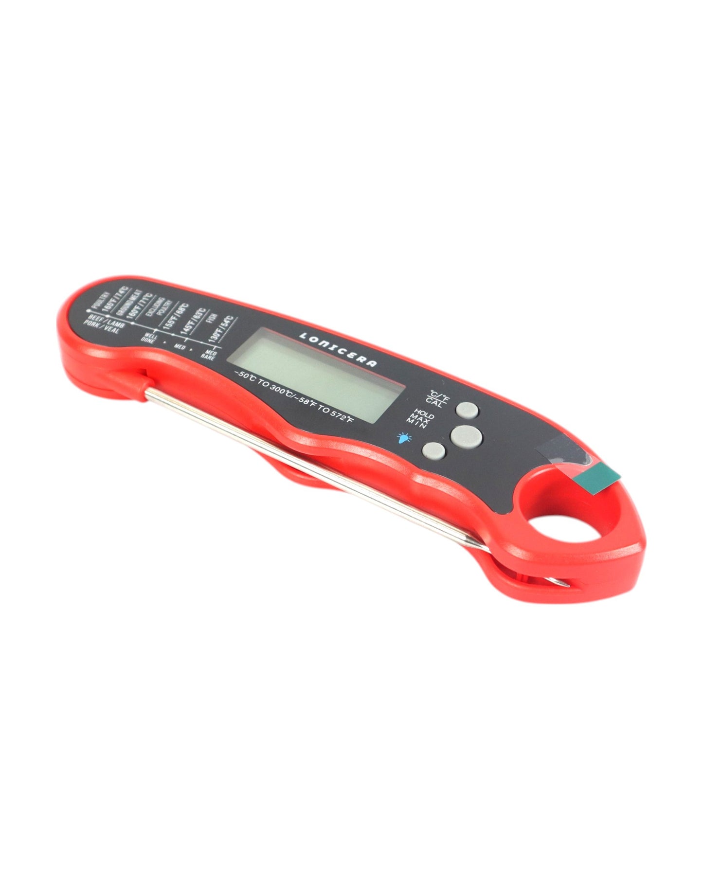 Termómetro Digital Profesional -50 a 300°C| Sonda Plegable para Carne, Parrilla, BBQ, Horno
