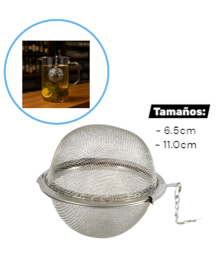Bola Infusora de Acero Inoxidable – 6.5 cm y 11 cm | Para Té Suelto, Hierbas Naturales y Aromáticas