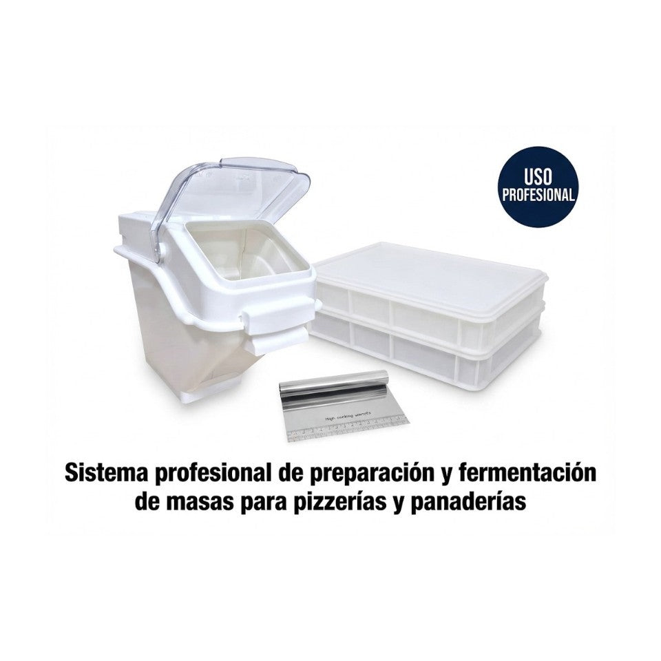 Sistema Profesional de Preparación de Masas para Pizzerías y Panaderías | Set de 4 Piezas