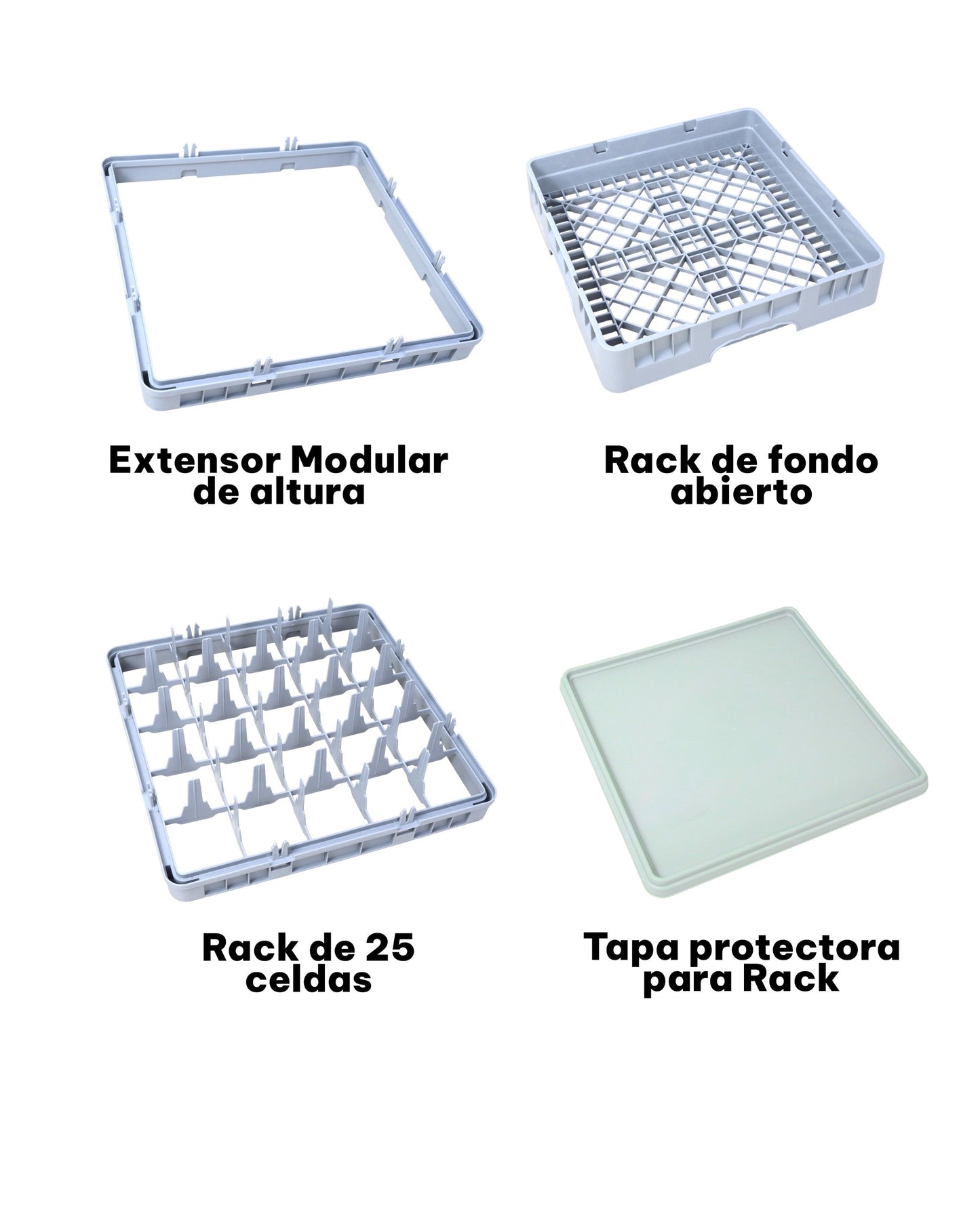Sistema de Canastas o Racks para Lavavajillas Industrial 50x50 cm | Dotación Profesional para Hoteles y Restaurantes - La Coctelera