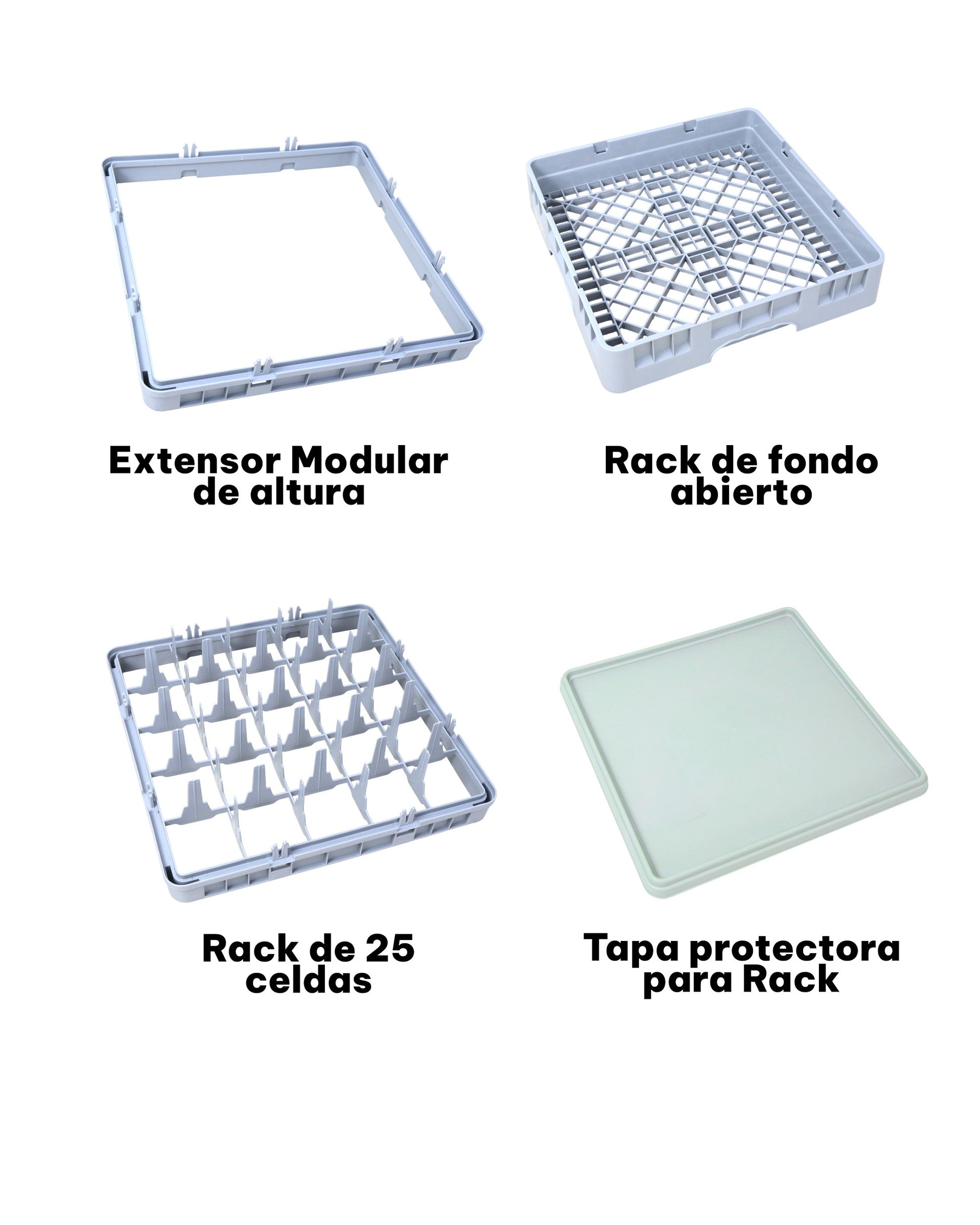 Sistema de Canastas o Racks para Lavavajillas Industrial 50x50 cm | Dotación Profesional para Hoteles y Restaurantes - La Coctelera