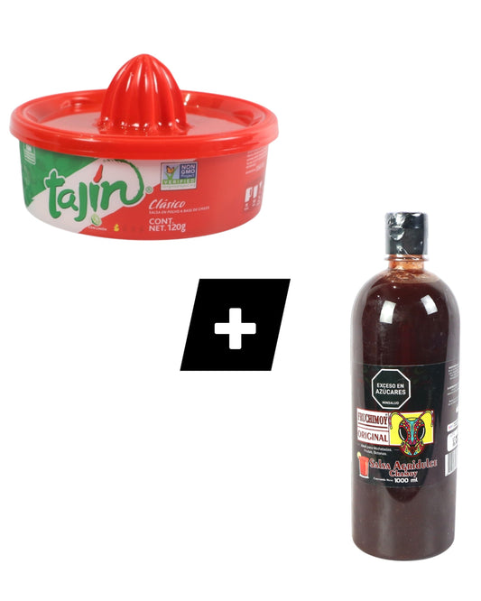 Combo Chamoy Fruchimoy 1lt + Tajín Clásico 120 g – para Micheladas, Frutas y Botanas | Con Registro Sanitario INVIMA