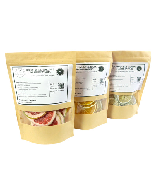 Rodajas de Cítricos Deshidratados – 100 % Naturales | para Coctelería, Infusiones y Repostería