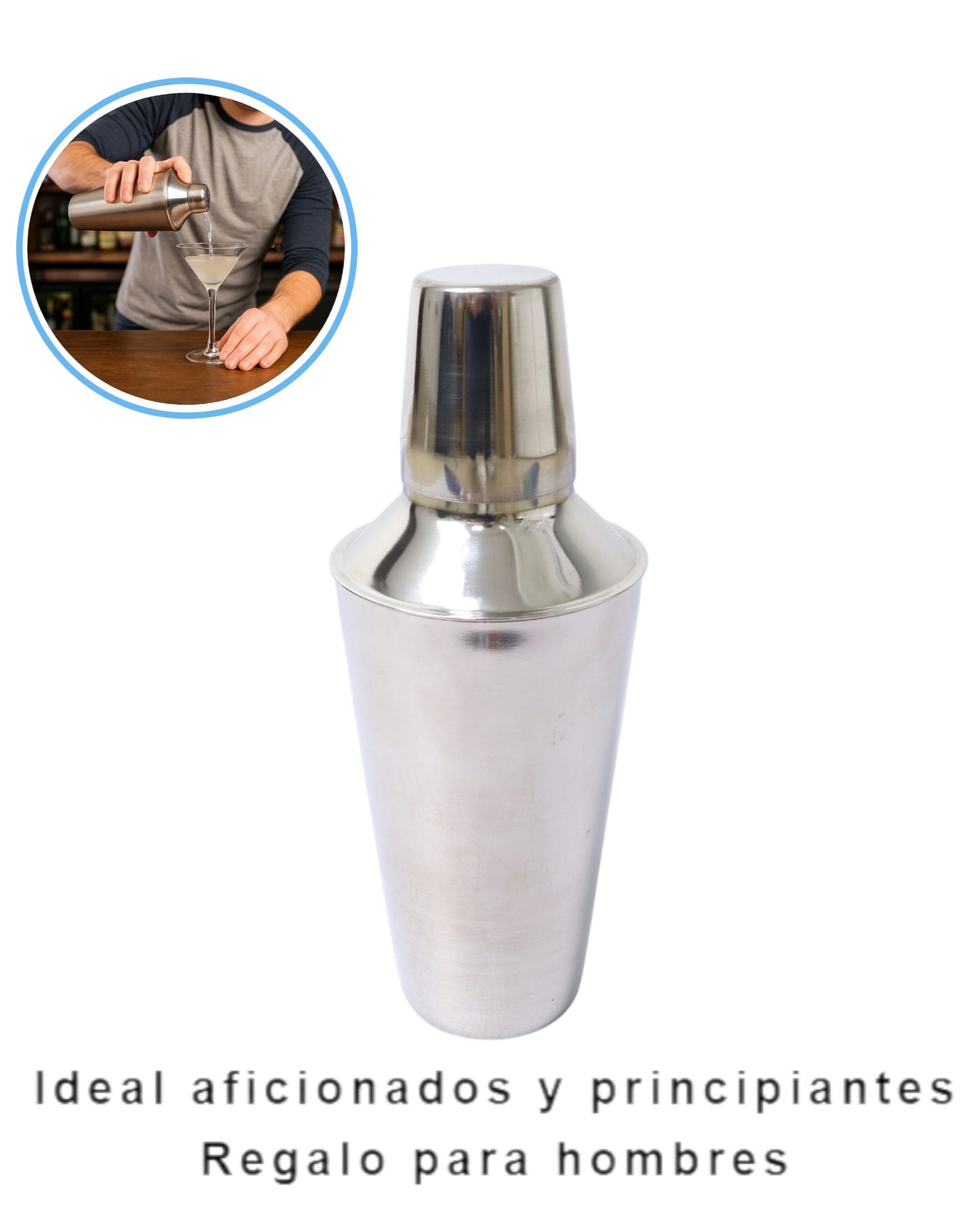 Coctelera Cobbler semi-profesional ideal para aficionados, bares pequeños y coctelería en casa - La Coctelera