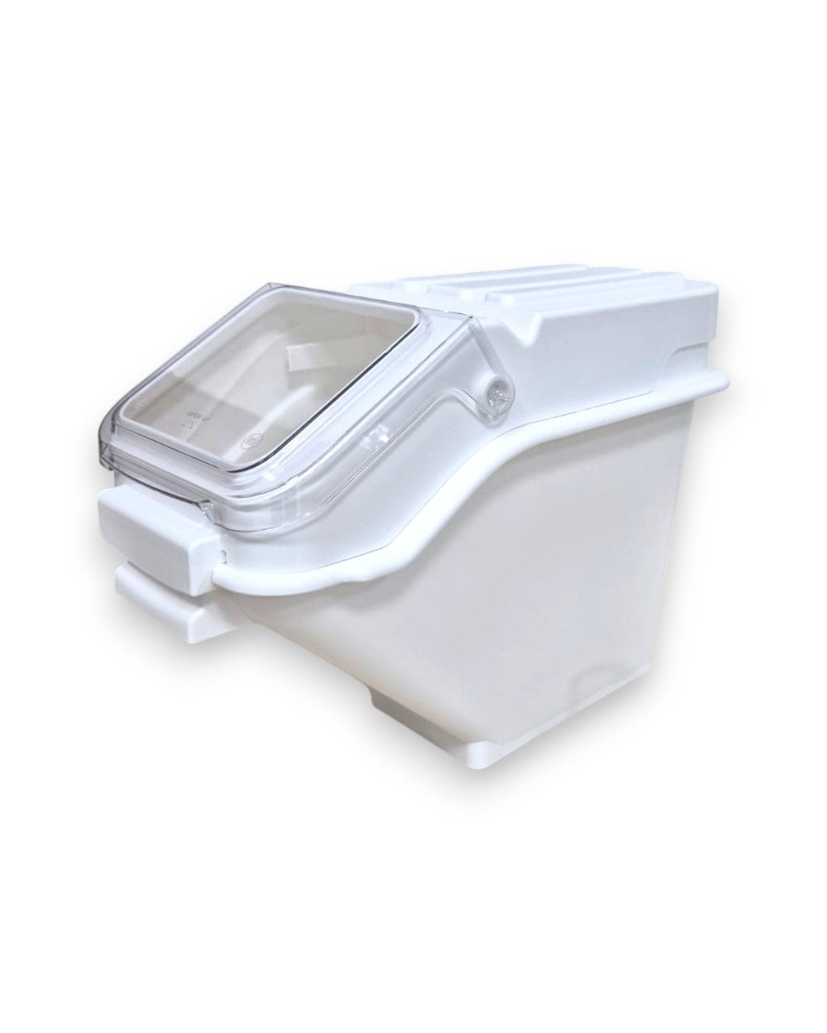 Contenedor Apilable Profesional de Ingredientes Secos 24L con Tapa Abatible y Pala Dosificadora