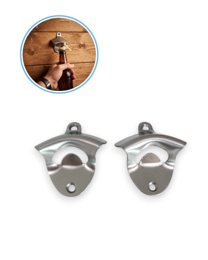 Destapador de Botellas de Pared x2 – Estilo Vintage Acero Inoxidable | Ideal para Bares y Restaurantes - La Coctelera