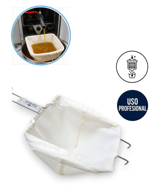 Kit Filtro de Tela para Limpieza de Aceite con Soporte Metálico | Ideal para Restaurantes y Fast Food - La Coctelera