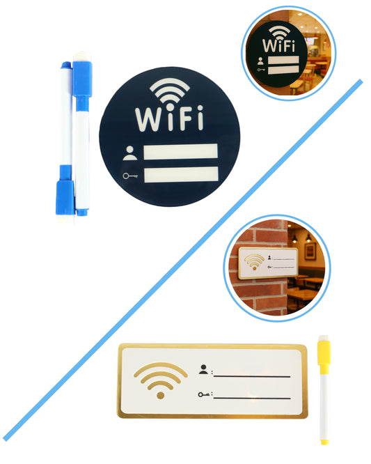 Letreros para Contraseña WiFi – Señalética Decorativa para Restaurantes, Hoteles y Negocios