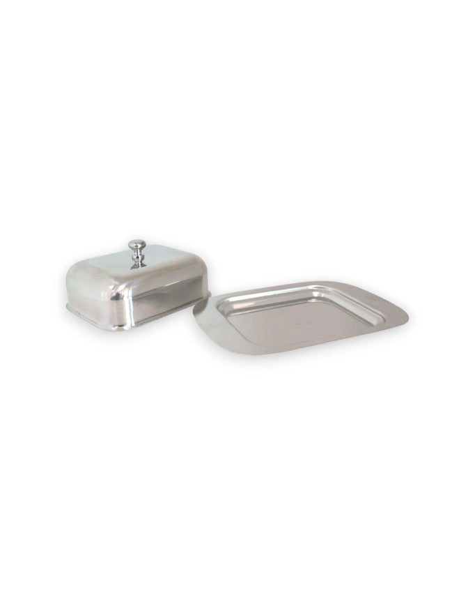 Mantequillera de Acero Inoxidable con Tapa Domo (17x11.5 cm) | Hoteles, Restaurantes y Catering