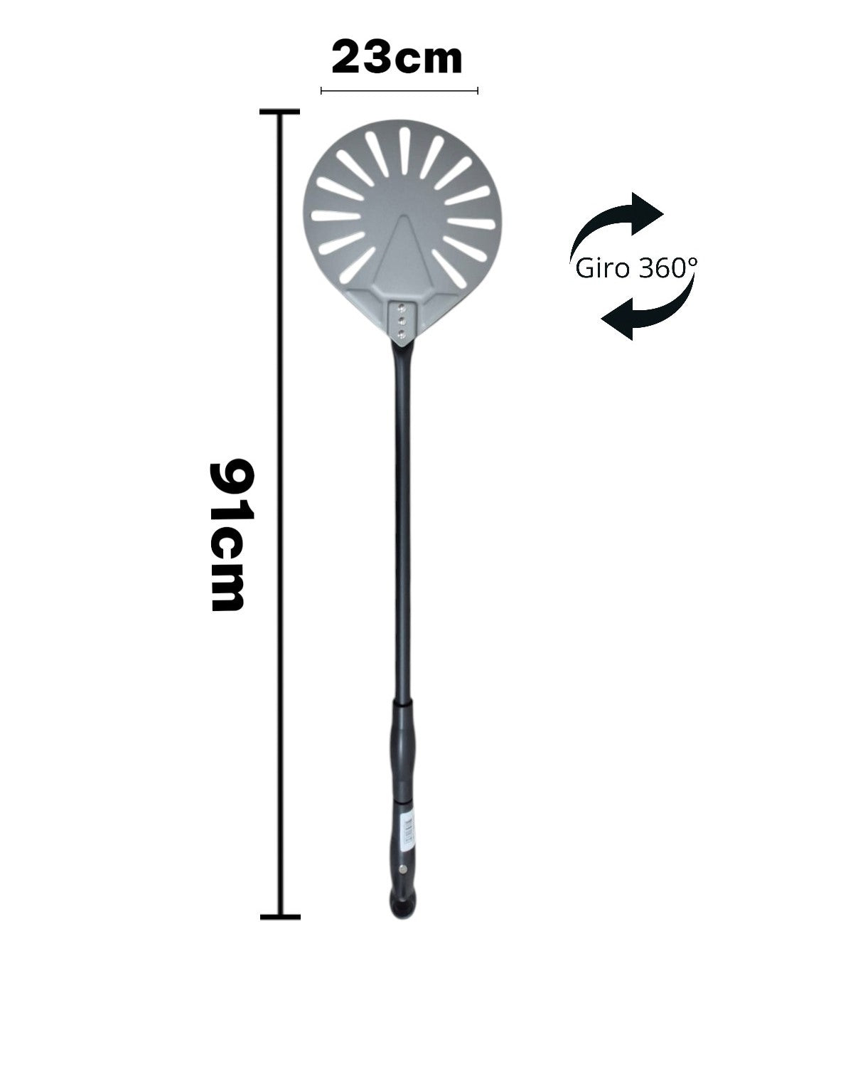 Set de Palas Profesionales para Pizza con Ranuras | Rectangular de Carga 40cm + Redonda de Giro 23cm