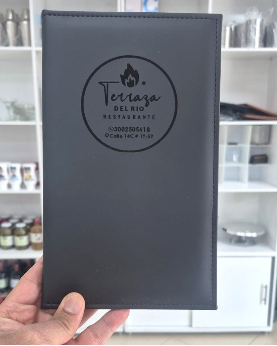 Carpeta Porta Cuentas en Cuero Sintético Premium 21x11cm | Ideal para Restaurantes, Bares y Hoteles - La Coctelera