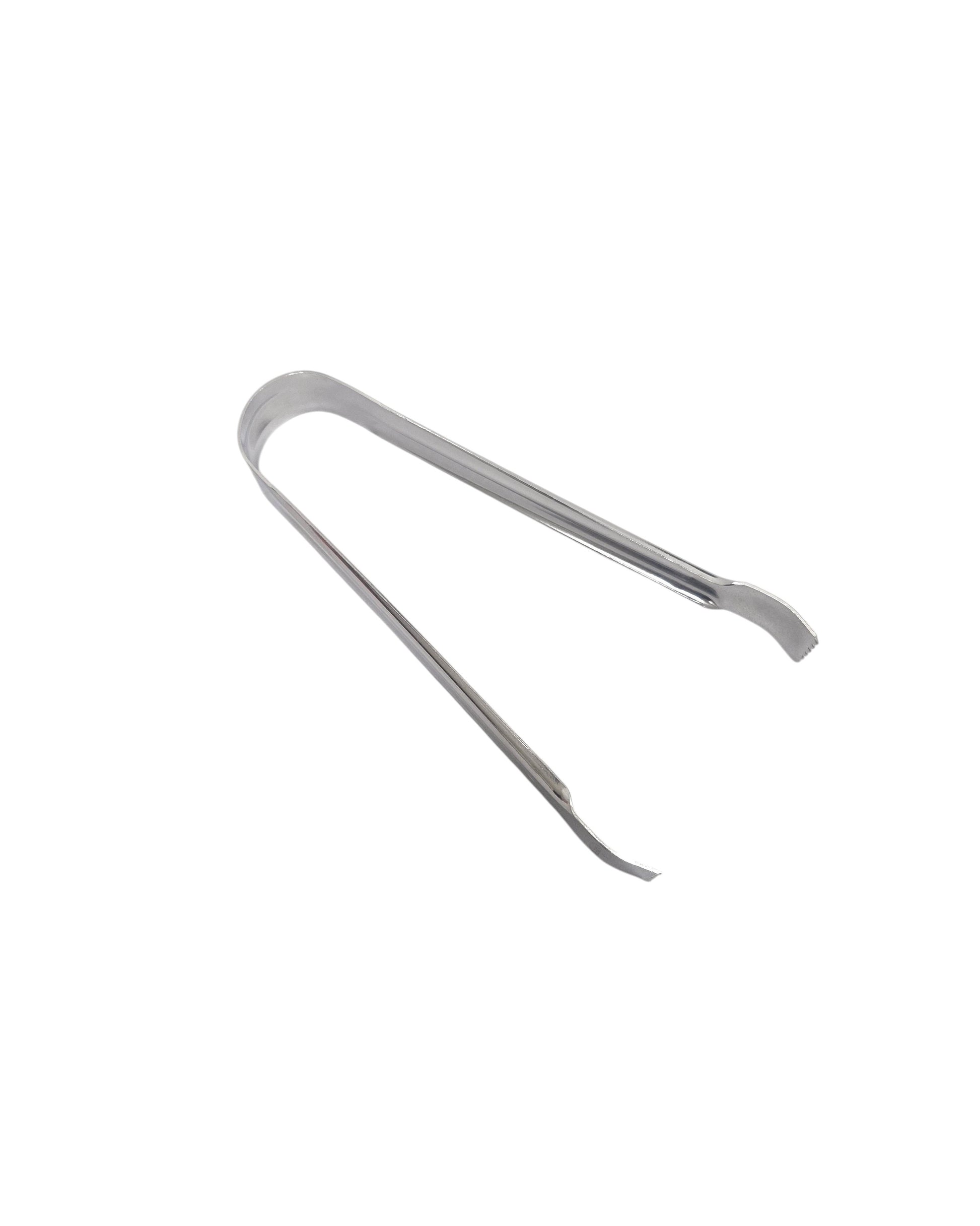 Pinza para Hielo de  18x2 cm | Acero Inoxidable Monobloque para Coctelería, Vasos Cortos y Barra - La Coctelera