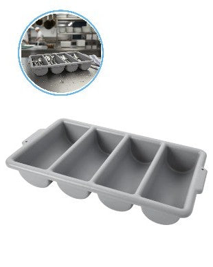 Portacubiertos Profesional Negro | Organizador de Cubiertos para Restaurantes, Bares y Cafeterías