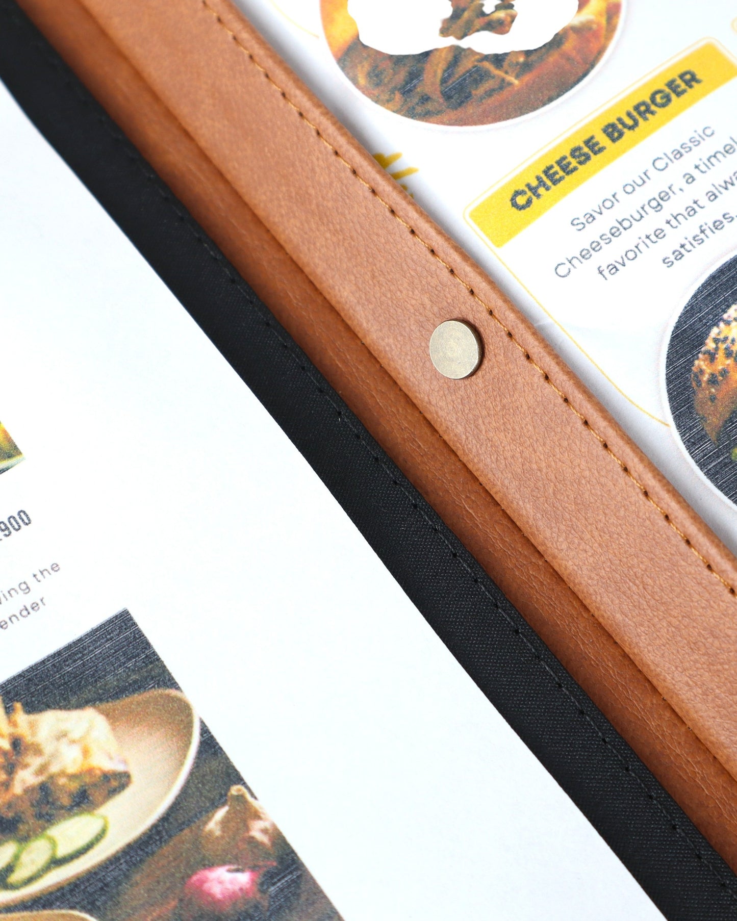 Portamenú Doble en Cuero Sintético Negro o Miel – Tamaño Carta | Ideal para Bares, Restaurantes, Hoteles - La Coctelera