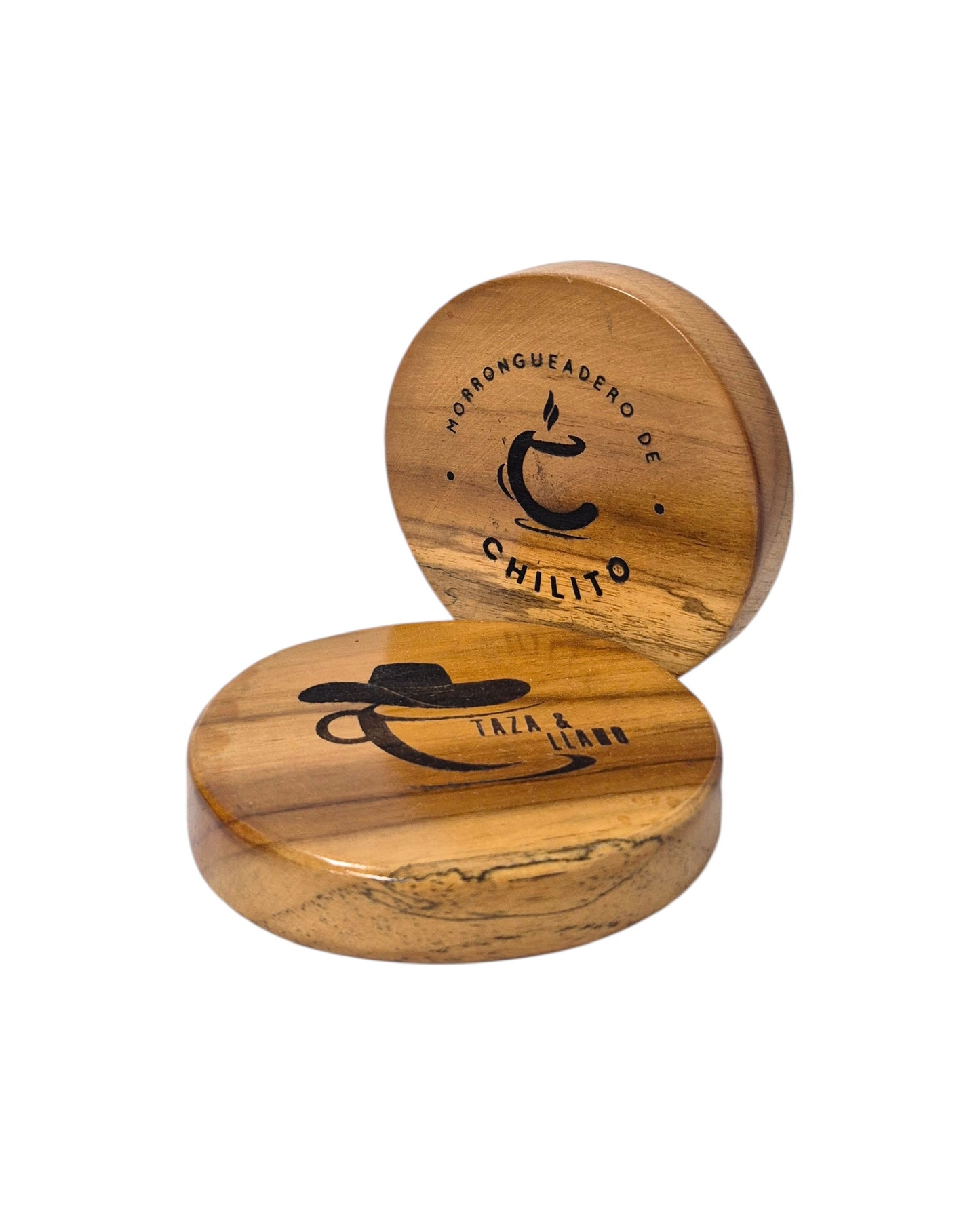 Posavasos en Madera de Teca Artesanal 10x2cm Personalizable | Cafeterías y Hoteles Boutique - La Coctelera