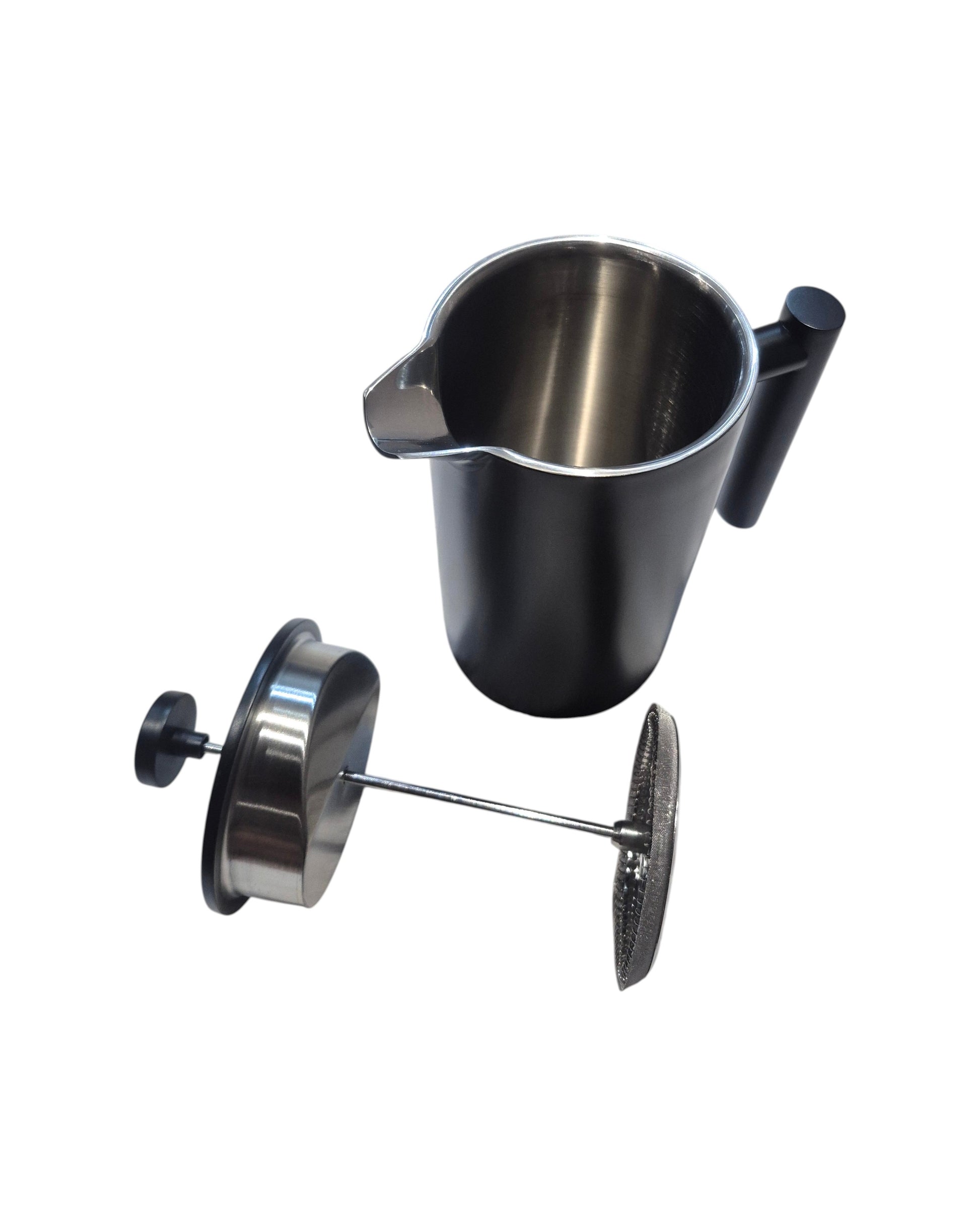 Prensa Francesa Profesional Premium en Acero Inoxidable Negro Mate - 350ml / 1000ml | Doble Pared - La Coctelera