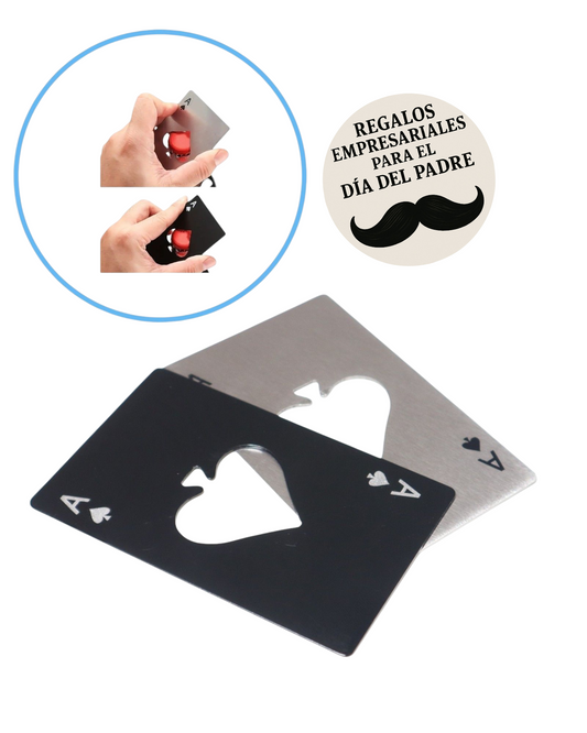 Destapador de Botellas As de Espadas - Regalo Original para Día del Padre, Navidad o Eventos Empresariales