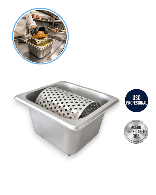 Rodillo Profesional de Mantequilla de Acero Inoxidable 17x11cm | Hamburgueserías, Food Trucks - La Coctelera