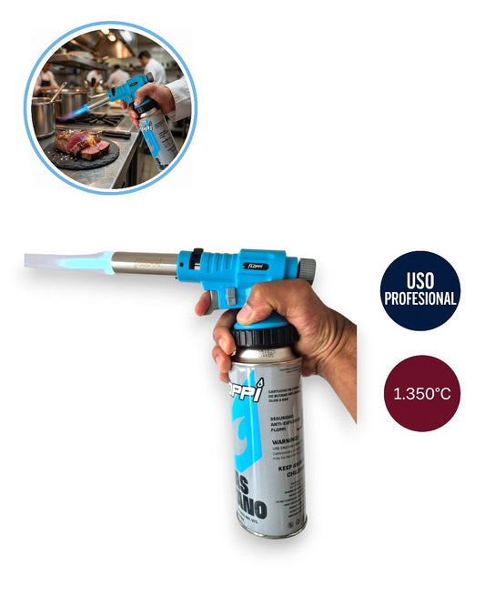 Kit Soplete Industrial FLOPPI 1.350°C - Trabajo Continuo y Alto Flujo | Restaurantes, Food Trucks, Otros - La Coctelera