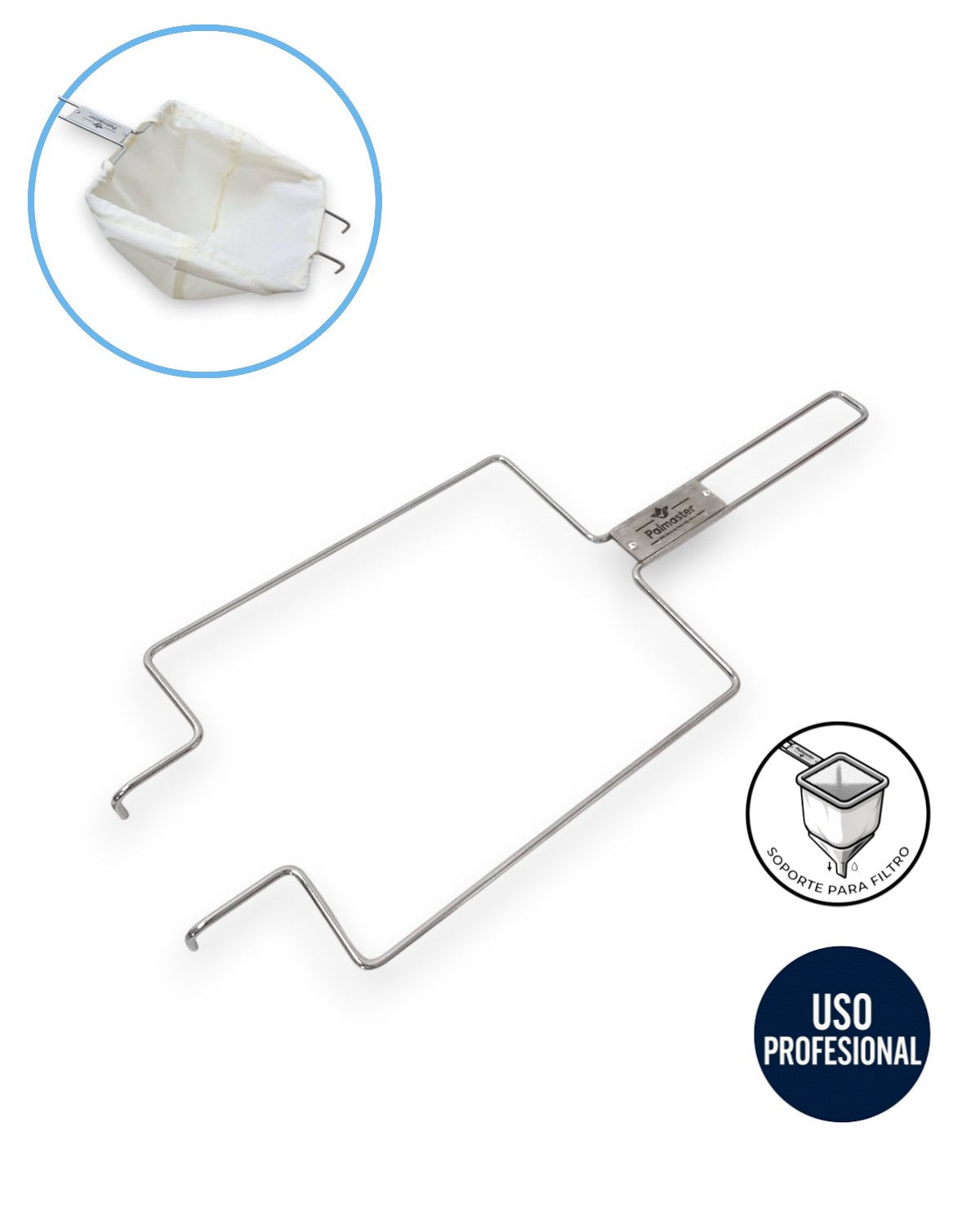 Soporte Metálico para Filtro y Limpieza de Aceites en Restaurantes y Fast Food | No incluye Filtro