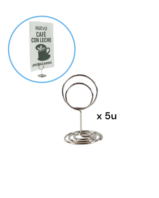 Porta Números o Carteles de Mesa en Acrílico – Menús, Promociones y Buffets X 5u